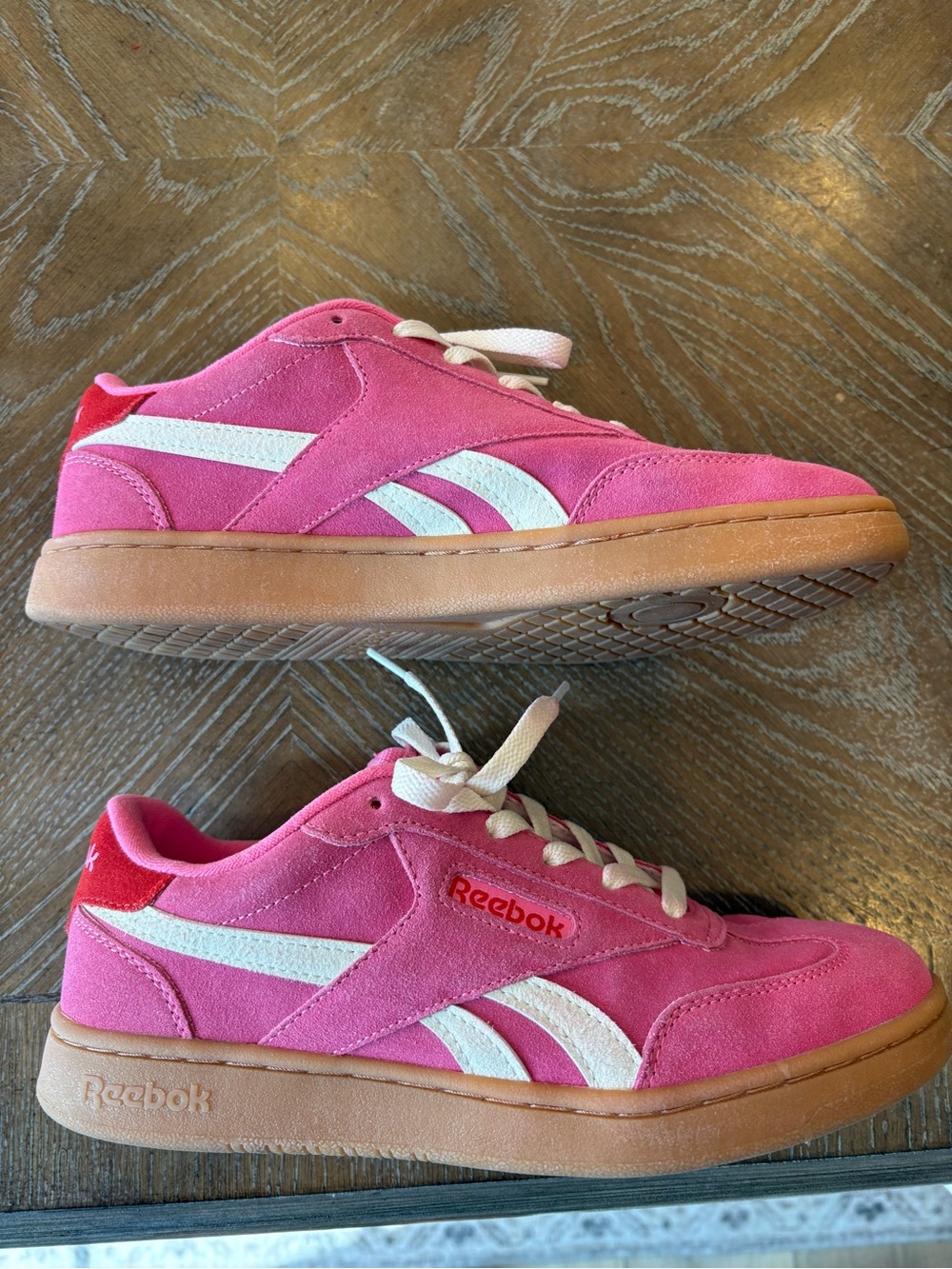 Reebok Classic Pink Suede Sneakers
